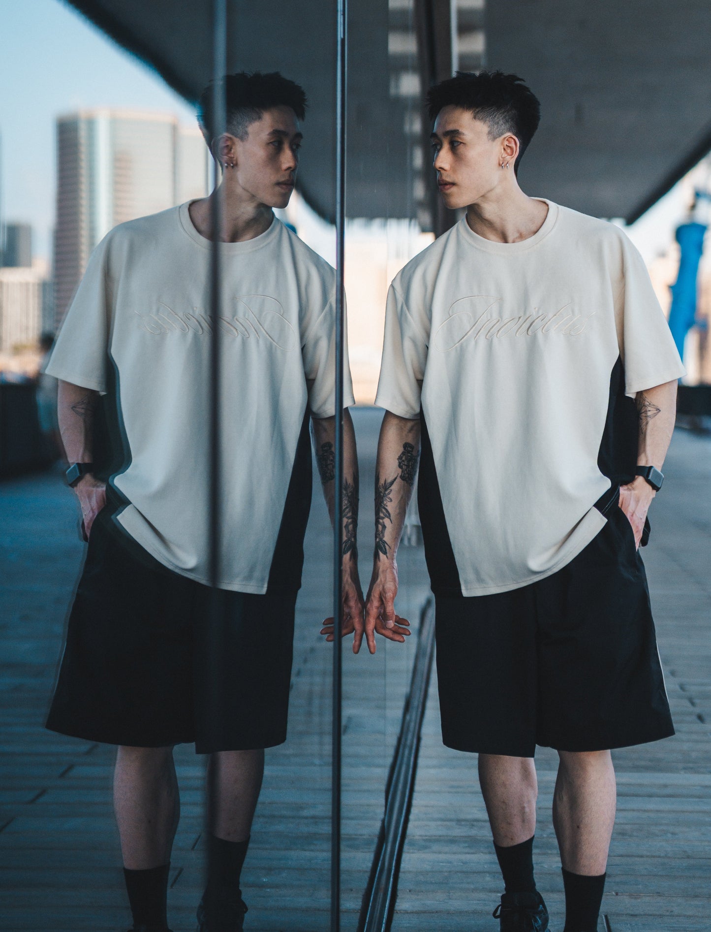 DUALITY OVERSIZE T-SHIRT - WHITE