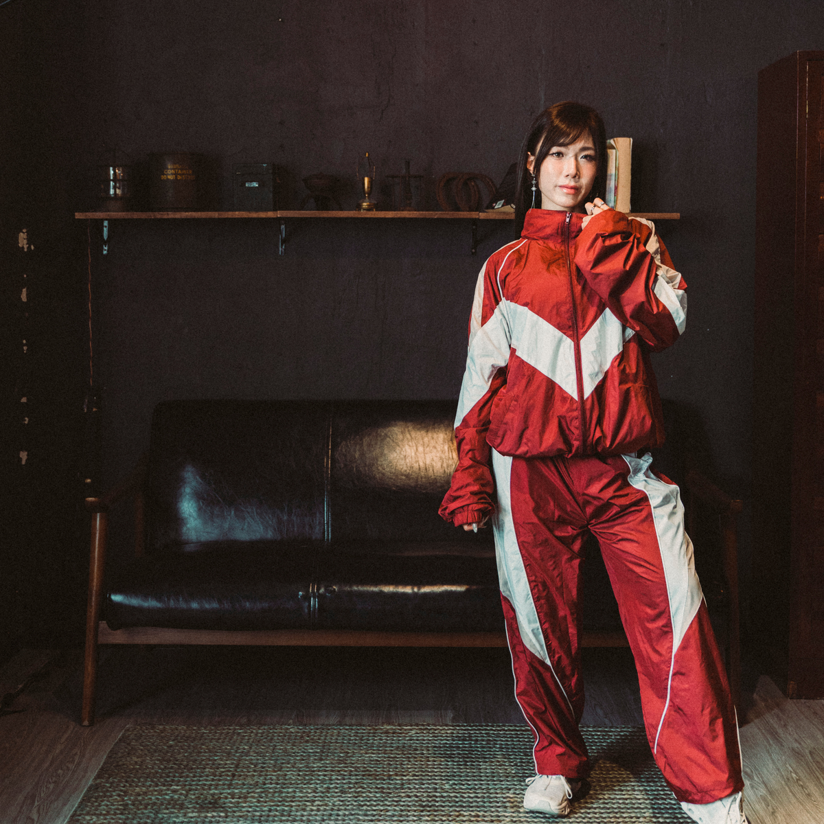 TRACK PANTS - WINE RED
