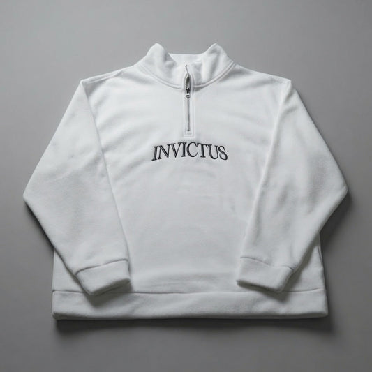 INVICTUS QUARTER ZIP HOODIE - WHITE